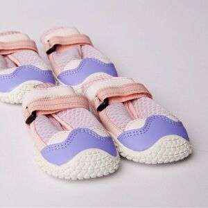 SPARK PAWS Hot Pavement Pawtector Dog Shoes - Pink Purple size A)
